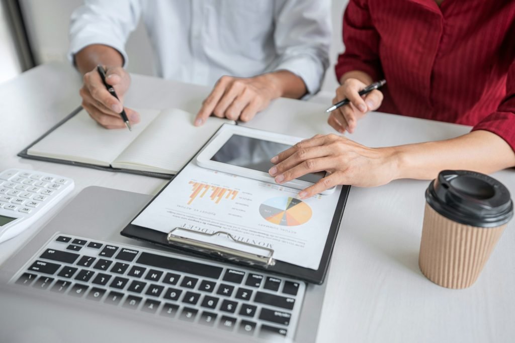 Business Consultation Services Near Me 5 Teamwork of business consultation new strategy plan business and market growth on financial document